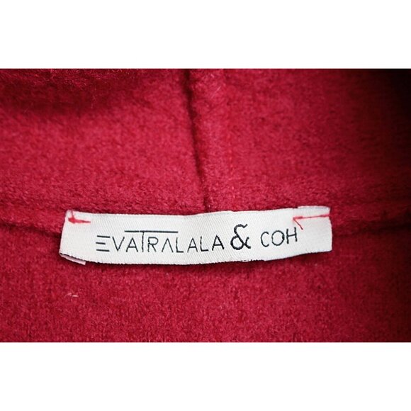 Eva Tralala Paris - Boiled Wool Shawl Collar Jacket - color Red, XL - Picture 2 of 8